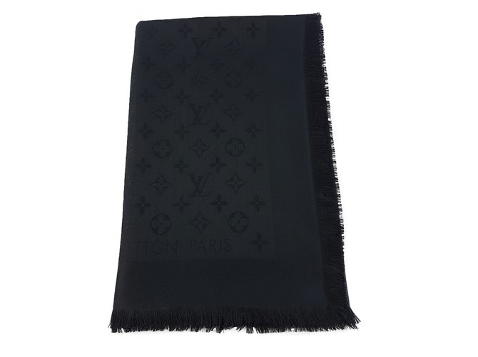 Louis Vuitton Foulard monogrammé Noir  ref.48736