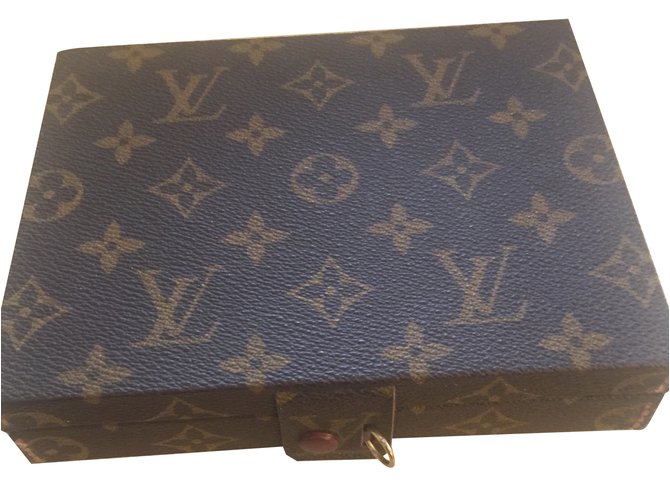 Louis Vuitton boite à bijoux Toile Marron foncé  ref.48753