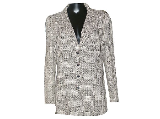 Chanel Chaquetas Multicolor Seda Algodón Poliéster Viscosa