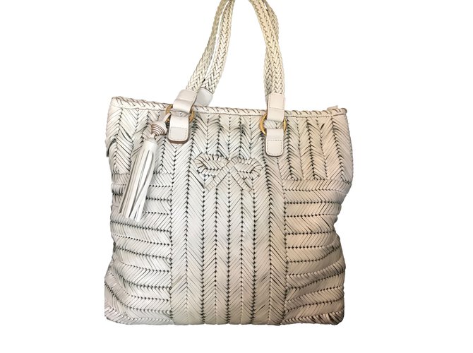 Anya Hindmarch Handbags White Leather  ref.48842