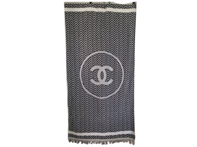 chanel towel White Cotton  ref.48863