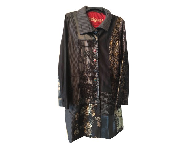 Desigual Manteaux Polyester Noir  ref.48872