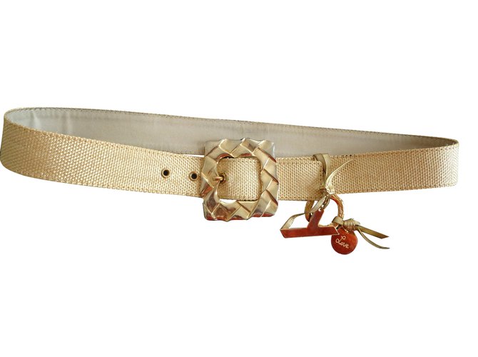 Yves Saint Laurent Vintage belt Golden  ref.48919