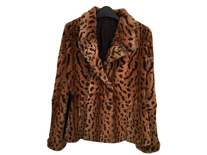 Rizal rabbit fur printed leopard Leopard print