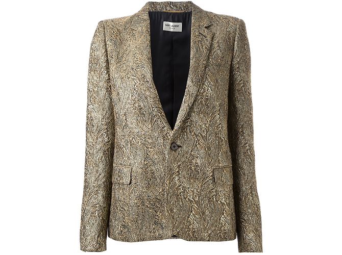 Magnifica giacca metallizzata Saint Laurent D'oro