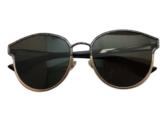 Dior versetzte Sonnenbrille Schwarz Metall  ref.48974