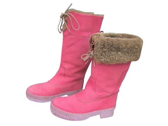Autre Marque ZOO AQUASTOP Lederstiefel Rosa Pink