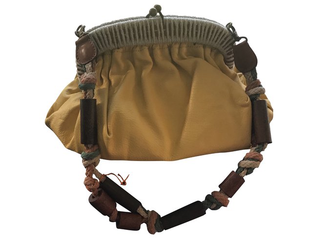 Marni Handbag Yellow Leather  ref.49070