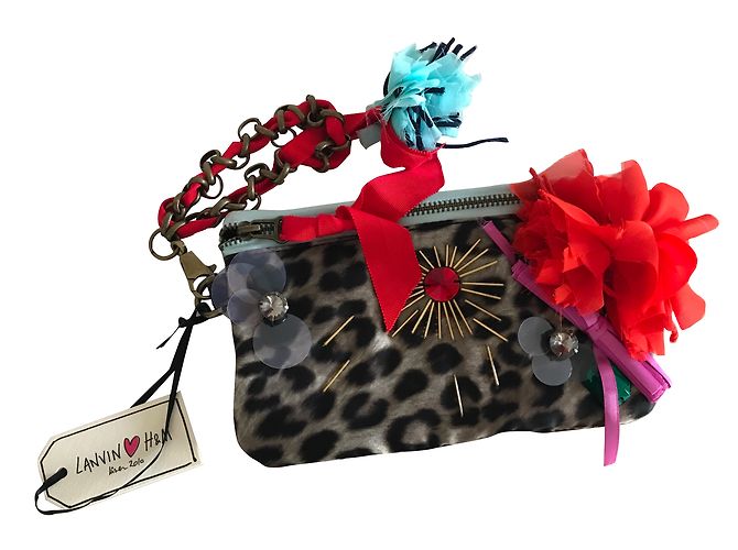 Lanvin For H&M Clutch Bag Stoff Mehrfarbig Mehrfarben