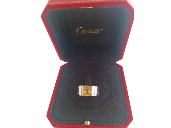 Cartier Tanque Prata Ouro branco  ref.49119