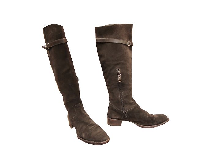 Bottes de cavalière Heschung en daim marron