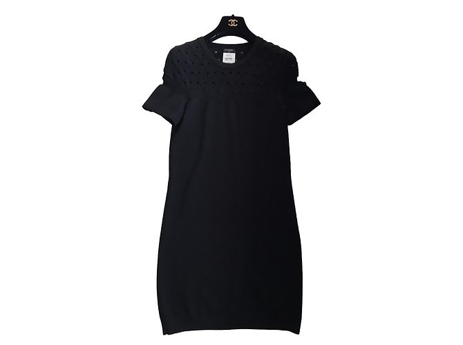 Chanel Kleid Schwarz Kaschmir