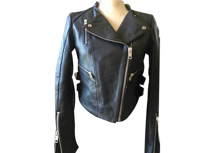 Autre Marque Studio H&M Biker jackets Black Leather  ref.49151