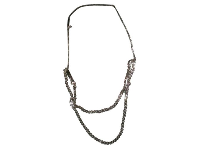Dior Long necklaces Silvery Steel  ref.49169