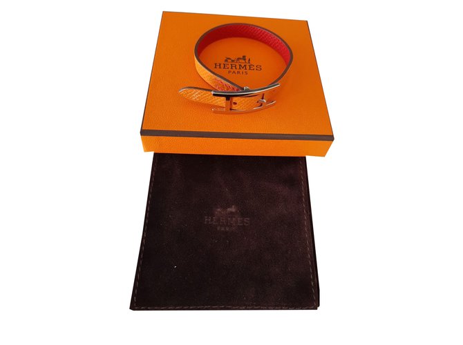 Hermès Armbänder Mehrfarben Leder  ref.49182
