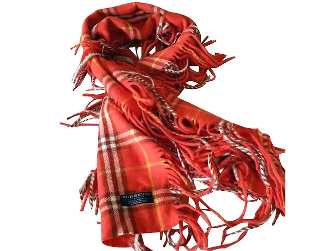 Burberry Schals Orange Wolle