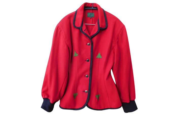 Autre Marque Junior Gaultier wool mix jacket Red Polyamide  ref.49388