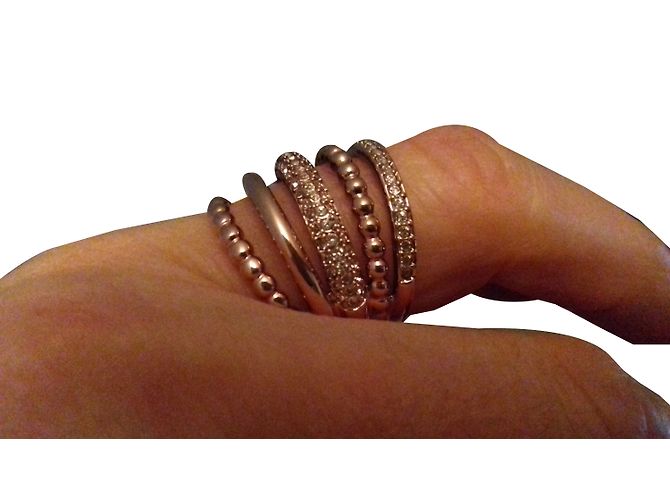 Swarovski Ring vergoldet mit Kristallen Größe 50 Golden