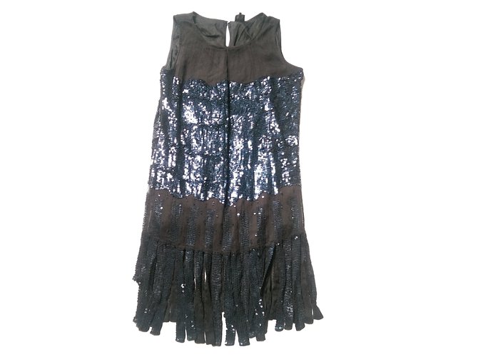 Kate Moss For Topshop Dresses Black Blue Viscose  ref.49448