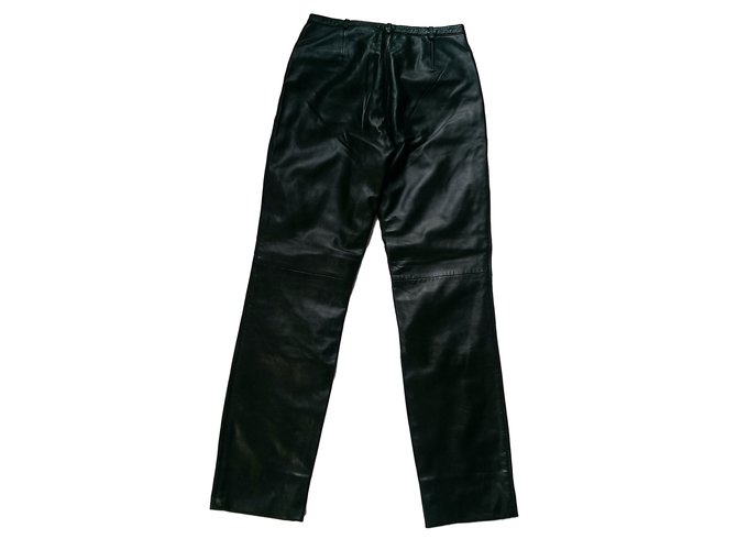 Autre Marque Pants, leggings Black Lambskin  ref.49462