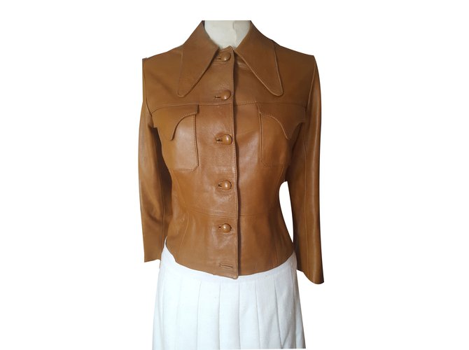 Vintage Jackets Chestnut Leather  ref.49465