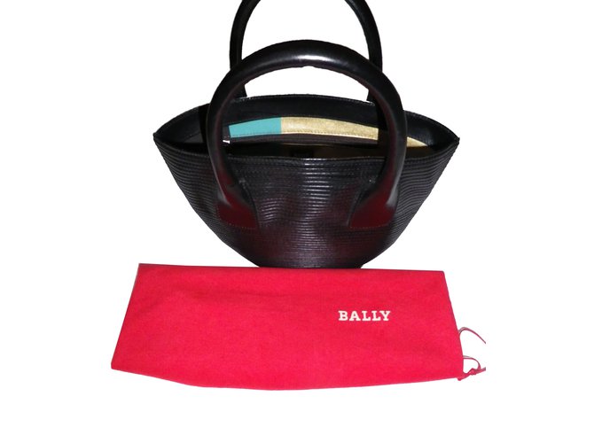 Bally Handbags Black Leather  ref.49646