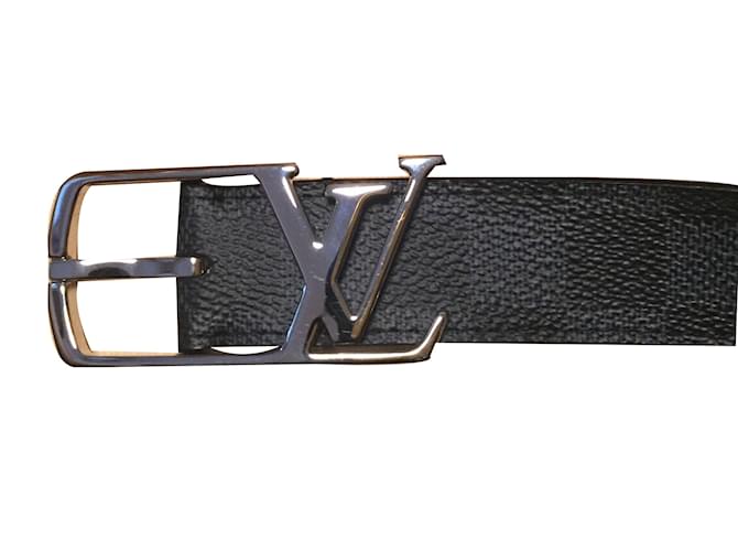 Louis Vuitton Cintos Preto Couro  ref.49650
