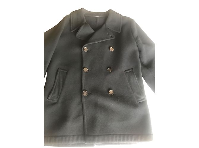 Hermès Wool and Cashmere Coat Black