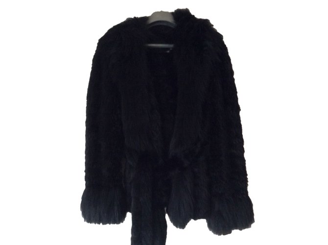 Sonia Rykiel Jackets Black Fur  ref.49683