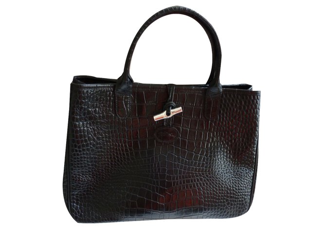 Longchamp Borse Nero Crine  ref.49809