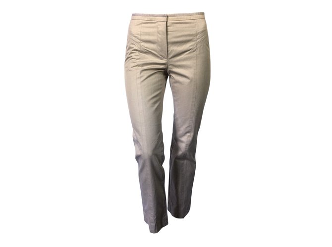Louis Vuitton Pantaloni, ghette Beige Cotone  ref.49810