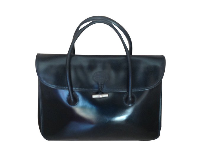Longchamp Handtaschen Schwarz Leder  ref.49817
