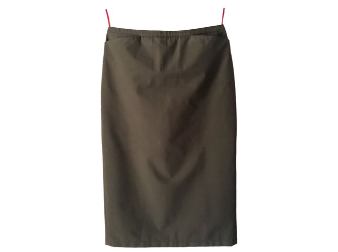 Prada Skirts Dark brown Polyester  ref.49847