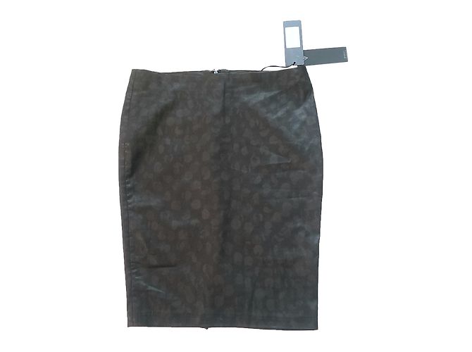 Guess Bedruckter Elastischer Rock Schwarz Khaki