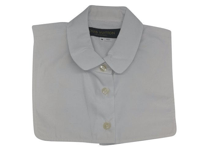 Louis Vuitton collare Bianco Cotone  ref.49940