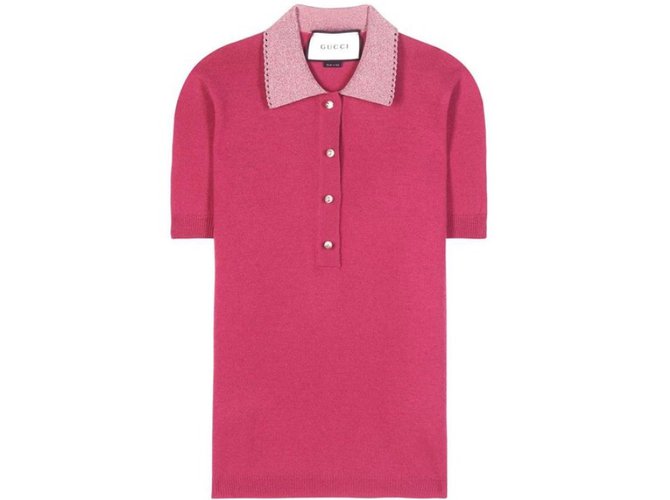 Gucci polo top Tops Wool Pink ref.49957 