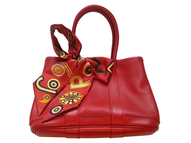 Hermès Garten Mini Rot Leder