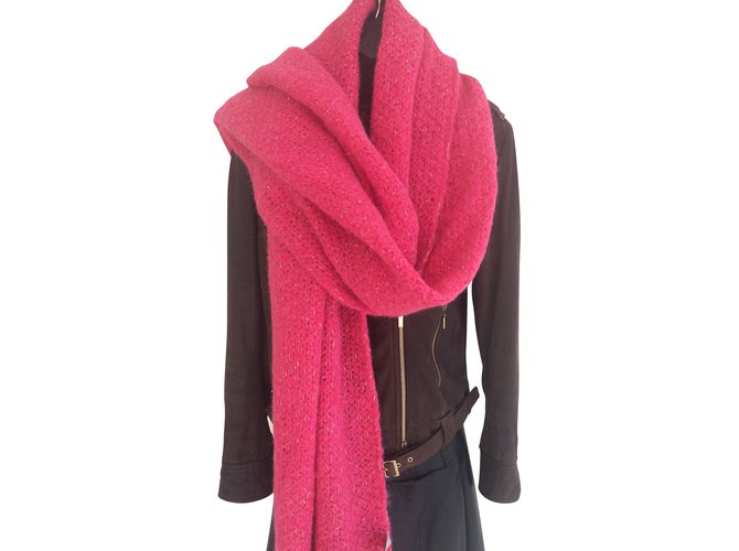 Autre Marque Très belle écharpe neuve rose en laine  signée 'A la fois'  ref.49999