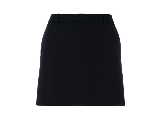 Minifalda de esmoquin negra de Saint Laurent Negro  ref.50010