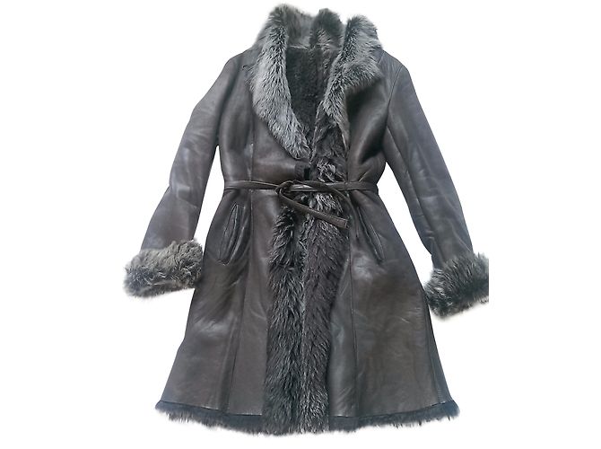 Autre Marque Valentino Pablo Lederjacke Mantel Braun