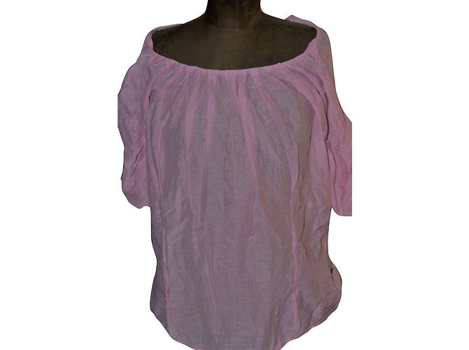 Blusa Hugo Boss Rosa in Seta e Cotone 42FR
