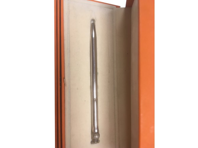 Tiffany & Co Silver ballpoint pen Silvery  ref.50126