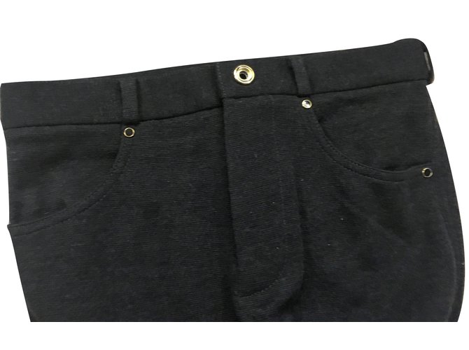 Balenciaga Pants, leggings Dark grey Wool  ref.50149