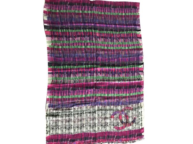 Chanel Scarf Multiple colors Cashmere  ref.50240