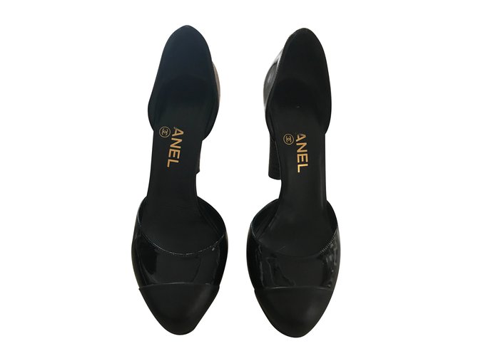 Chanel Heels Black Patent leather  ref.50316