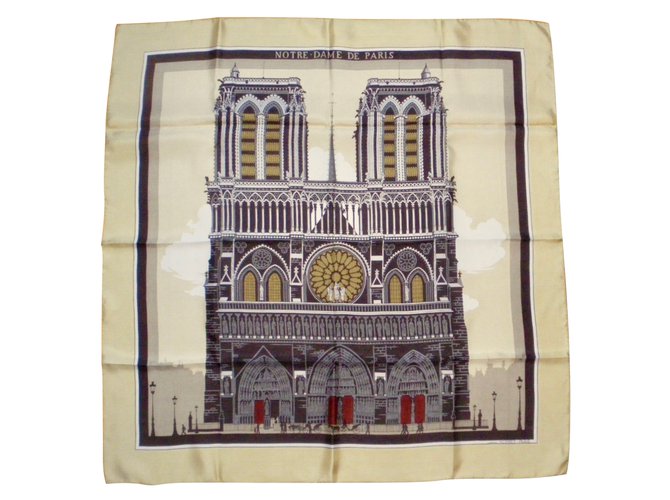 Hermès Notre Dame de París Multicolor Seda  ref.50338