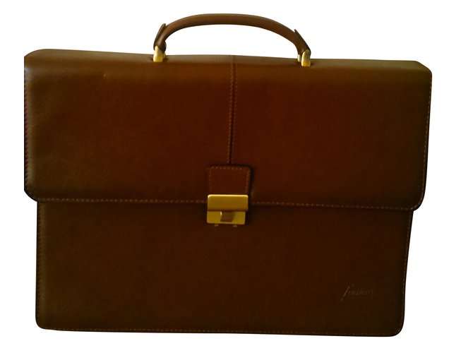 Autre Marque JAMES briefcase Caramel Leather  ref.50380