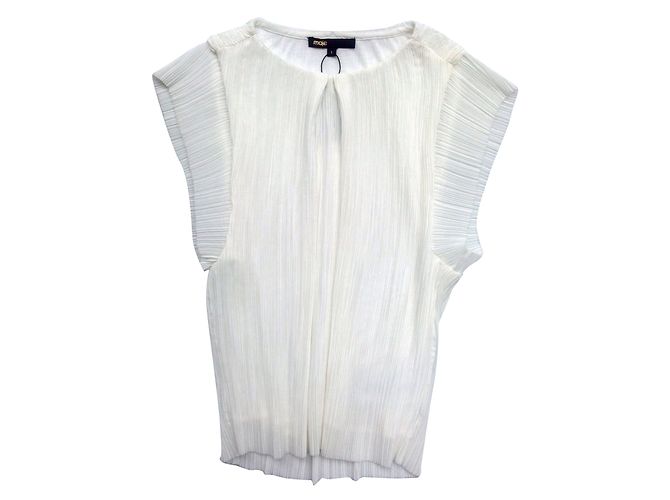 Top blanco plisado Maje Talla 1