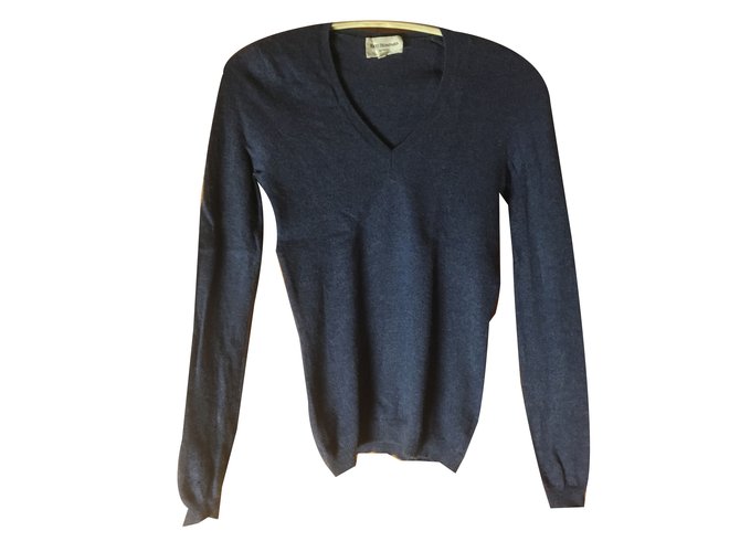 Eric Bompard Blauer Kaschmir Strickpullover XS 