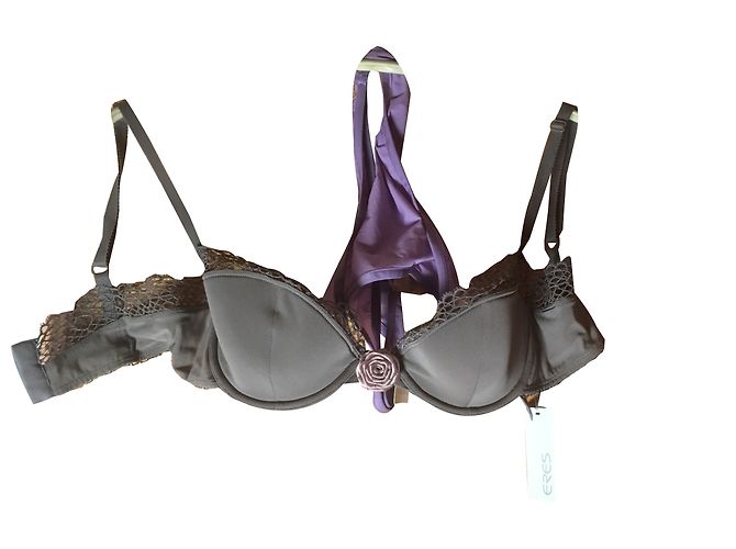 Eres Bra and Thong Set Purple Polyamide